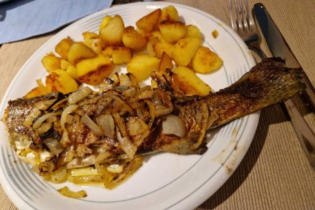 Frischer Fisch zum Abendessen