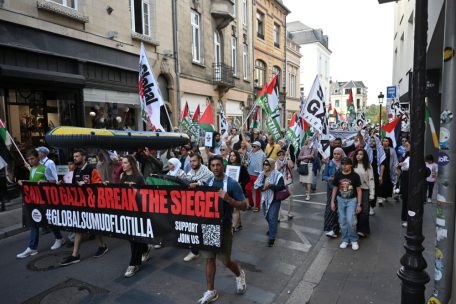 Bildergalerie / Protest in Luxemburg-Stadt: Aktivisten fordern Ende des Genozids im Gazastreifen