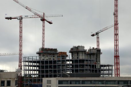 ArcelorMittal-Headquarter / Das künftige Wahrzeichen des Kirchbergs wächst