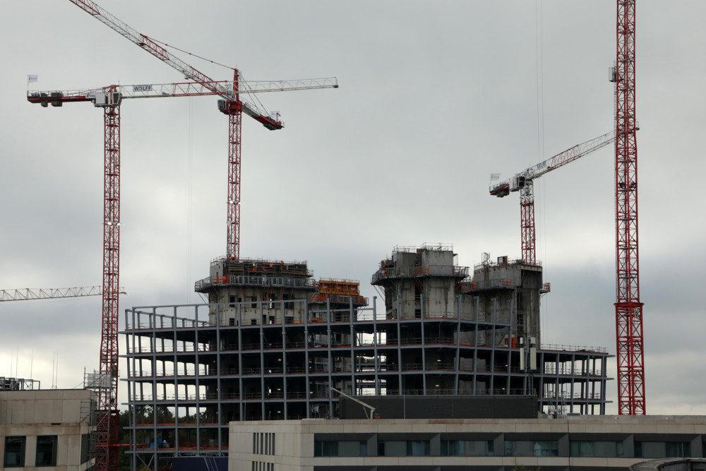 ArcelorMittal-Headquarter / Das künftige Wahrzeichen des Kirchbergs wächst