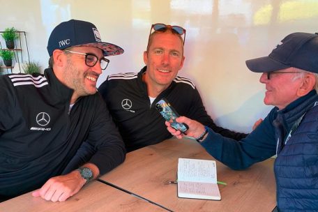 Maximilian Götz (l.) und Maxime Martin (M.) beim Tageblatt-Interview