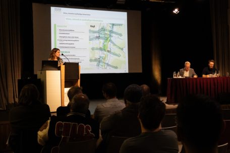 Gemeindearchitektin Linda Welter stellte die Konzepte der räumlichen Entwicklung vor