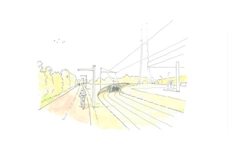 Radweg und Tramtrasse sollen künftig zur Verkehrsentlastung zwischen Luxemburg-Stadt und dem Süden des Landes beitragen