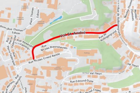 Das Val Saint-André befindet sich in der Nähe des CHL und der „Maternité“