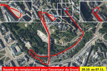 Luxemburg-Stadt / Temporäre Schließung des Grund-Aufzugs: Stadt richtet Shuttle-Service ein