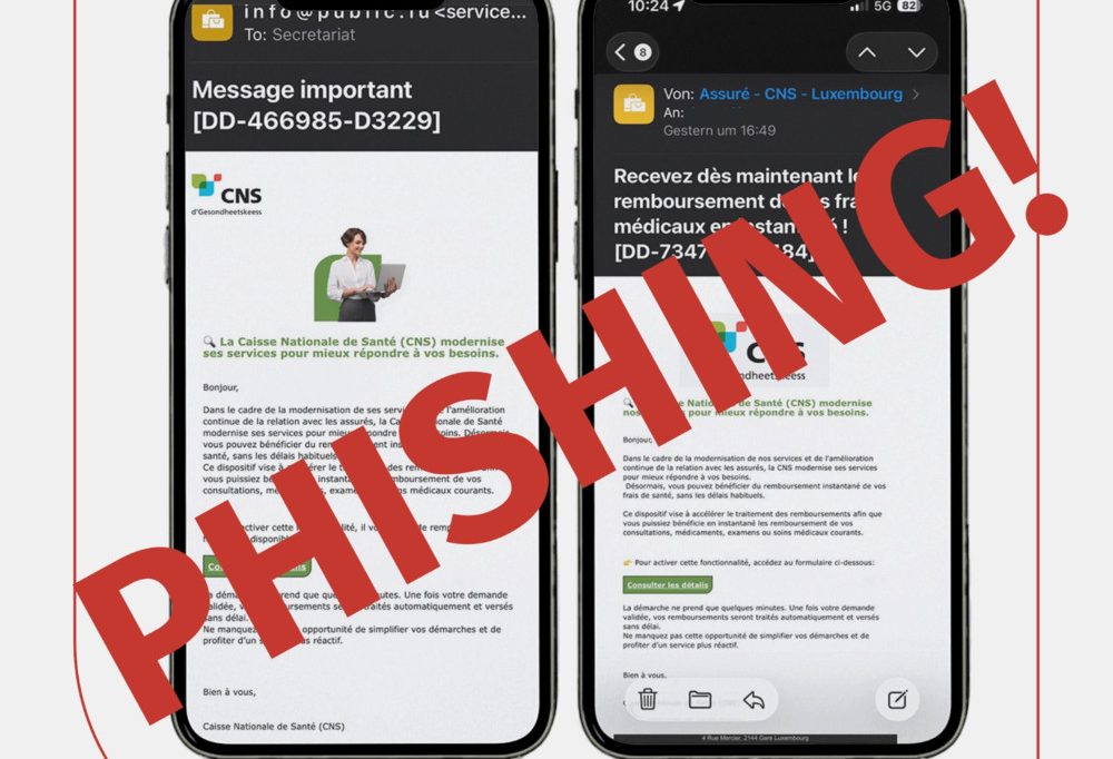 Vorsicht geboten / CNS warnt vor neuer Phishing-Welle per E-Mail
