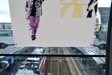 In der Passarell am Hauptbahnhof in Luxemburg-Stadt zu sehen: Marco, der im Buch den kürzesten Arbeitsweg zurücklegt