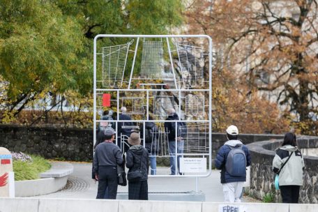 Skulptur von Serge Ecker beim Art Walk