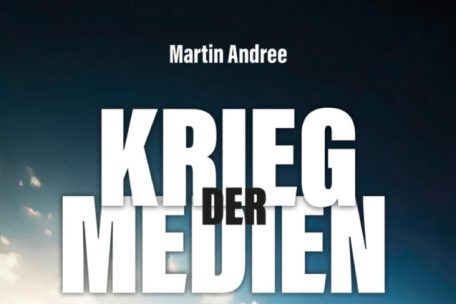 Dystopisches Bild oder die Zukunft? Das Buchcover zu „Krieg der Medien“.