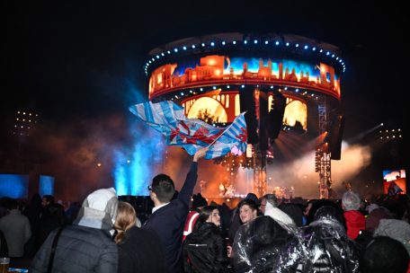 Auf dem Glacis fanden am 4. Oktober Konzerte zum Thronwechsel statt – einer von vielen Programmpunkten des Volksfestes „Dem Grand-Duc seng feierlech Tournée“
