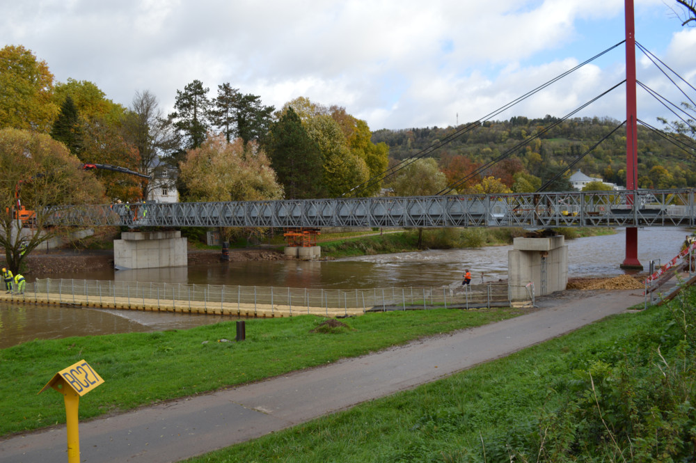 Diekirch / Ersatzbrücke soll ab Mitte November begehbar sein – Sanierung der „Ficellesbréck“ nicht vor 2028