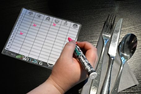 Jeder Gast kann frei ankreuzen, welche Gerichte er bestellen möchte