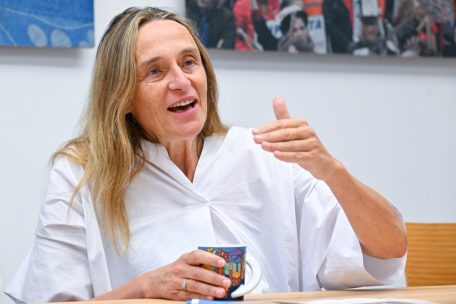 Die Präsidentin des „Mouvement écologique“, Blanche Weber