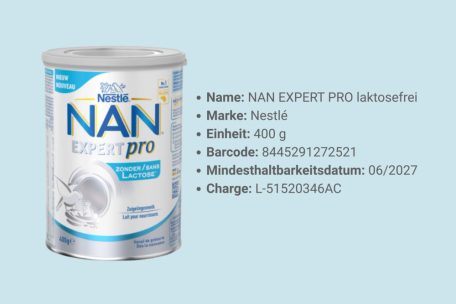 Das betroffene Produkt der Marke Nestlé enthält womöglich Bakterien der Gattung Cronobacter