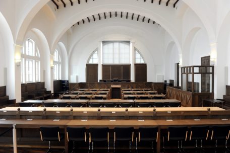 Ort des Geschehens: der große Gerichtssaal im Bezirksgericht Luxemburg