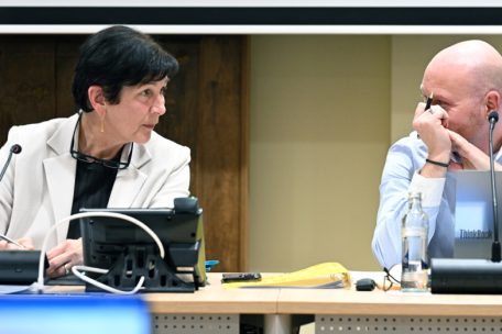 Die Zurückgetretenen (CSV): Bürgermeisterin Marion Zovilé-Braquet und Schöffe Yves Loose