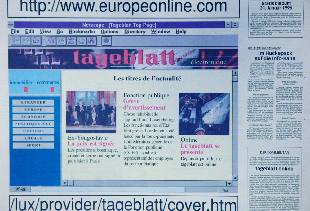 In eigener Sache / Das Tageblatt feiert 30 Jahre Online-Angebot – und lädt zum Gratis-Test ein