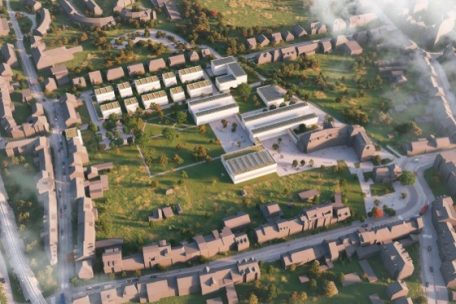 Blick auf die geplanten Wohnanlagen im Hummerland