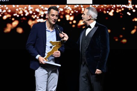 Arnaud Starck (l.) und Moderator Nico Keiffer