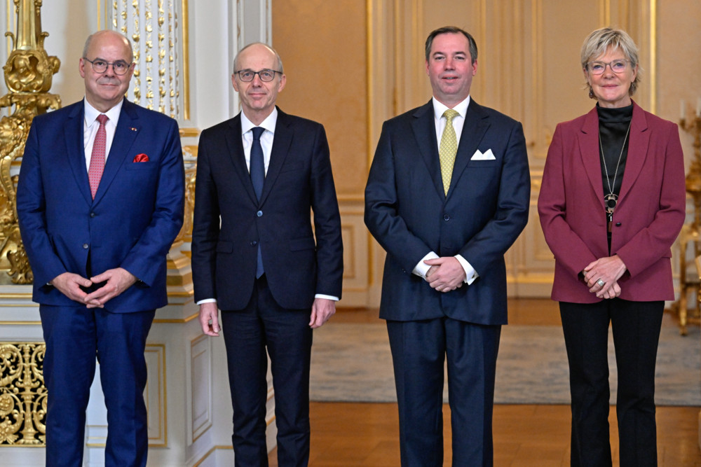 Neue Minister / Großherzog Guillaume vereidigt Marc Spautz und Martine Hansen im Palais