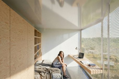 Studentenwohnungen mit Ausblick &uuml;ber den Park Belval<br />
