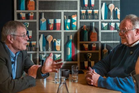 Fernand Boden und Romain Schneider sprachen &uuml;ber ihre Zeit als Weinbauminister