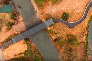 Über der Alzette / Neue Brücke verbindet Steinsel und Heisdorf