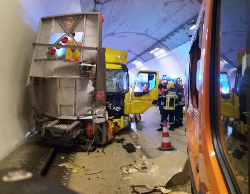 Schwerer Unfall im Tunnel „Grouft“