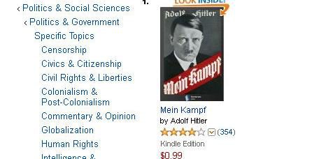 „Mein Kampf“ bei Amazon auf Bestsellerliste