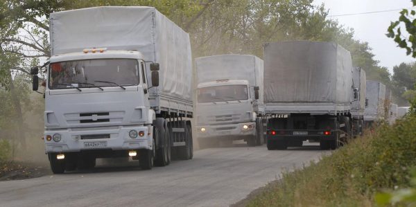 Erste Lastwagen wieder zurück in Russland