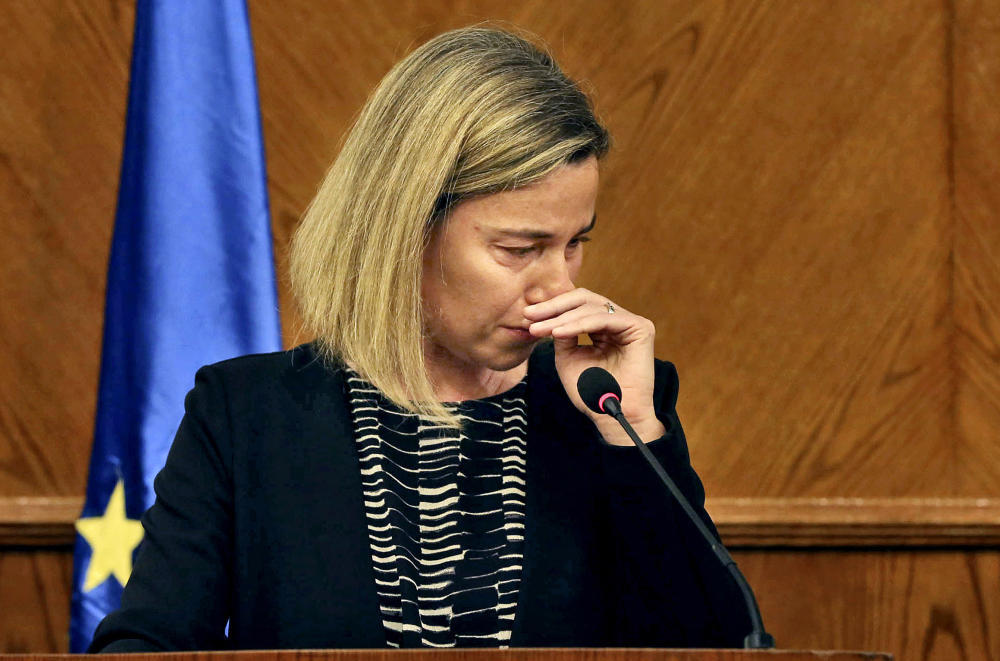 Mogherini ringt mit den Tränen