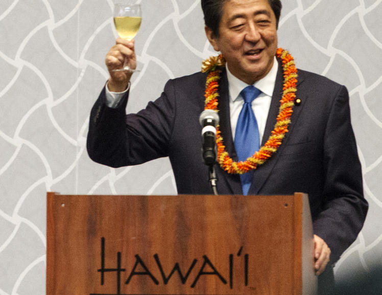 Abe zu Besuch im US-Bundesstaat Hawaii