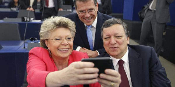 Ein „Selfie“ mit Reding und Barroso
