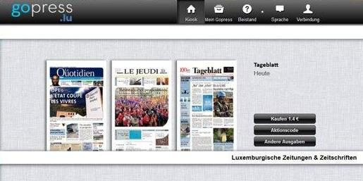 Gopress.lu: Erster digitaler Zeitungskiosk