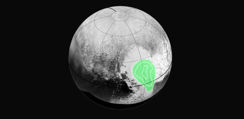 Gefrorenes Flachland auf dem Pluto