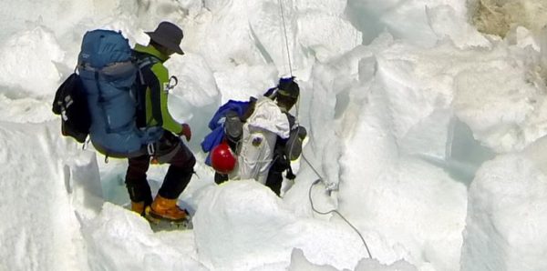 Sherpas verlassen Mount Everest
