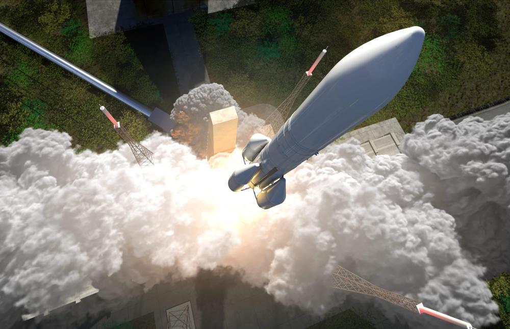 Ariane-5-Rakete bringt vier Galileo-Satelliten ins All