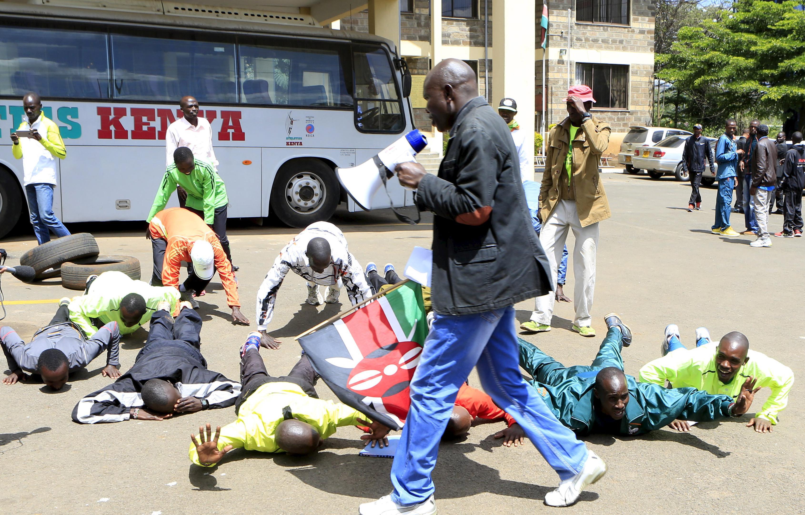 Kenianische Athleten besetzen Verbandszentrale