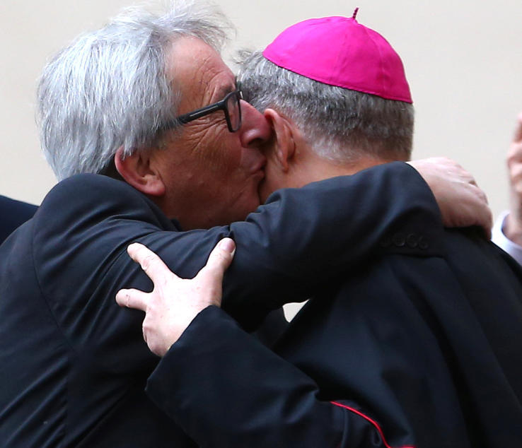 Bettel und Juncker beim Papst