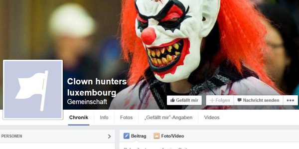 In Luxemburg sind die Clowns auf Facebook