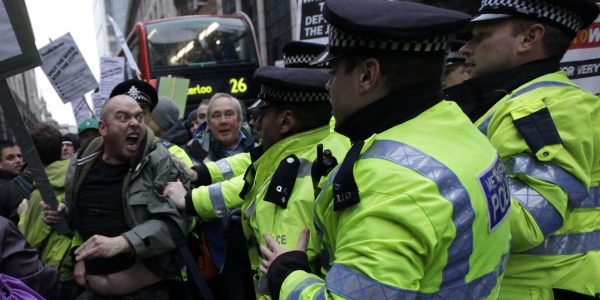 Studentenproteste im Londoner Stadtzentrum