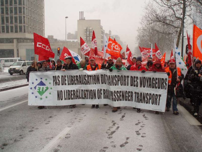 Brüssel: Eisenbahner lehnen Liberalsierung ab