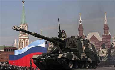 Truppen der Alliierten zur Siegesfeier auf dem Roten Platz