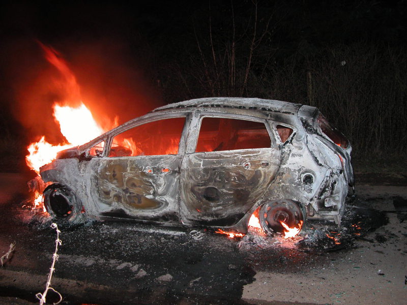 Ettelbrück: Auto in Flammen