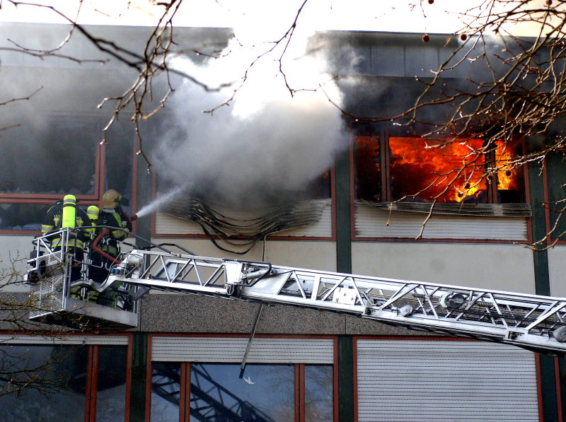 Feuer an ehemaliger Schule auf dem Limpertsberg